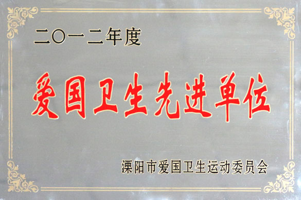 凯发k8国际被评为“2012年度爱国卫生先进单位”